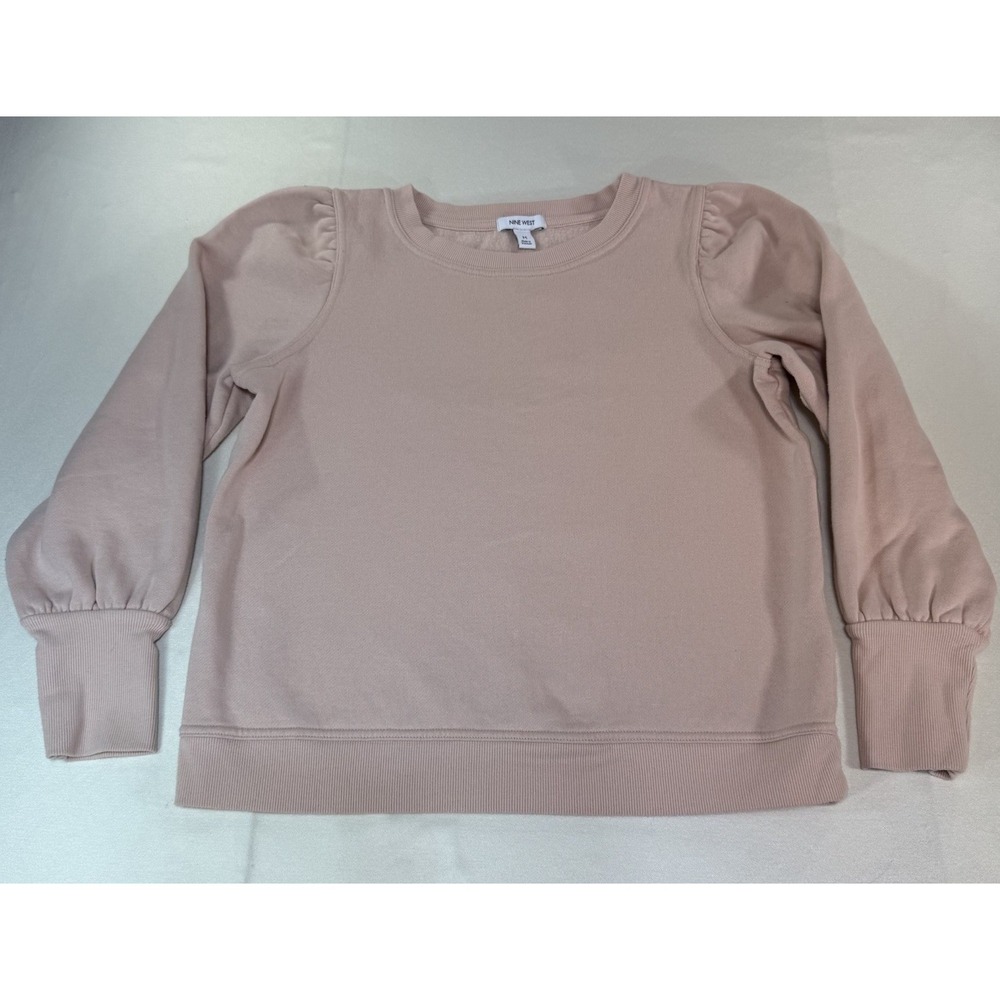 Women's Sweaters Nine West,  Cropped , Puffed Sleeves, M Med Pink Top ladies